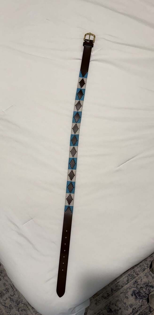 Pampeano Polar Gaucho Hand-Woven Leather Belt Size 34